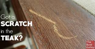 easy fix for scratched teak the boat
