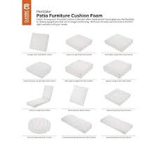 outdoor seat foam cushion insert