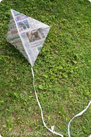 diy newspaper kite fun project for