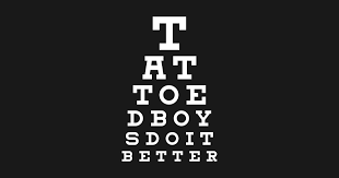 Tattoed Boys Do It Better Eye Chart By Yeoys
