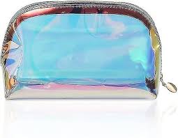holographic makeup bags clear