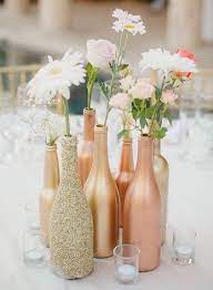 Gold Bottle Vases Centerpieces Vases