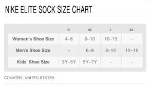 Always Up To Date Nike Dri Fit Elite Socks Size Chart Nike