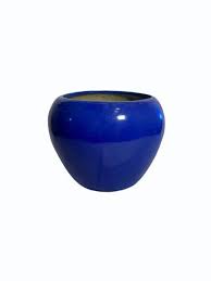 Blue Ceramic Flower Pot For Garden