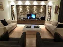 natural stone wall in the living room
