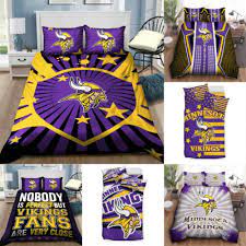 Minnesota Vikings Bedding Set 3pcs Soft