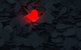 wallpapers red glowing heart