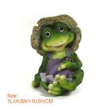 China Resin Female Frog Garden Statues