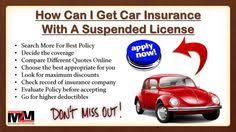 It may take some work, but you'll be able to find insurance with a suspended license. 10 Suspended License Car Insurance Ideas Suspended License Car Insurance Getting Car Insurance