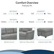 Air Leather Sectional Sofa Sleeper
