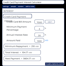 We did not find results for: Credit Card Payment Interest Calculator