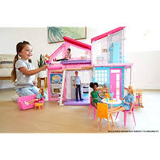 Con barbie, tú puedes ser lo que quieras ser. Amazon Es Barbie Casa Malibu Casa De Munecas De Dos Pisos Plegable Con Muebles Y Accesorios Mattel Fxg57 Juguetes Y Juegos