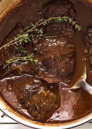 slow cooked beef cheeks in red wine