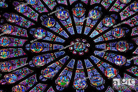 France Paris Notre Dame Stained