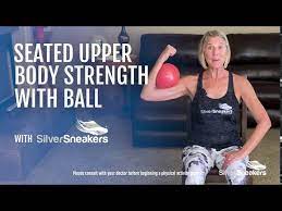 seated upper body strength workout with