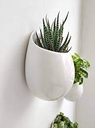 Mkono 4 Inch Wall Mounted Planter Round