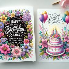 elder sister birthday card with fl