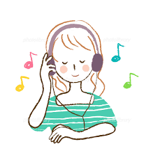 音楽 聴い てる 女の子 イラスト