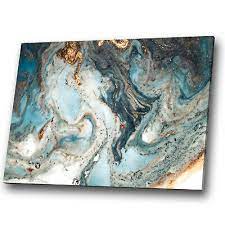 blue teal white gold marble abstract