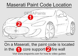 how to find your maserati paint code
