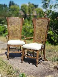 See more ideas about dining chairs, cane back chairs, furniture. Vintage Cane High Back Dining Chairs Set Of 4 Restored Paul Weitzel Of Chrome Ebay