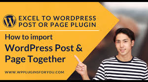 how to import wordpress post page or