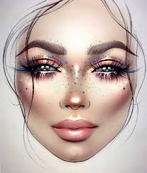 Pin By Mylan H On Makeup Illustration In 2019 Makeup Face