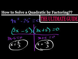 How To Solve A Quadratic By Factoring