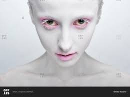 white face painting stock photo