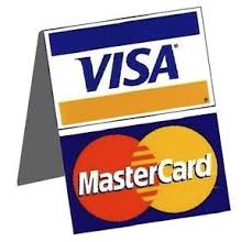 Details About Visa Mastercard Credit Card Cash Register Counter Display Table Tent Sign Decal