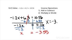 2 Step Equation With Signed Decimals