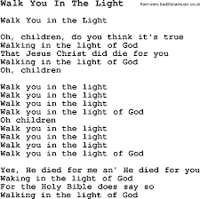 Negro Spiritual Slave Song Lyrics For Walk You In The Light