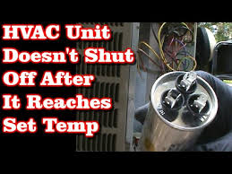 hvac unit will not shut off after
