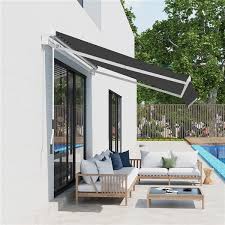 Outsunny 12 Ft X 10 Ft Retractable Grey