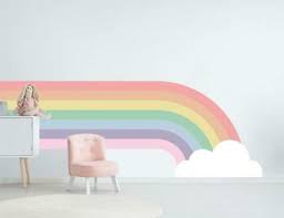 rainbow cloud wall sticker decal