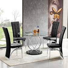 Marseille Clear Glass Dining Table With