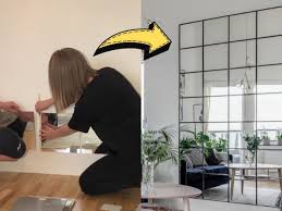 how to make a diy ikea mirror wall