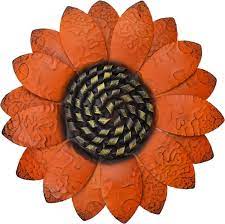 Easicuti Orange Sunflower Metal Flowers