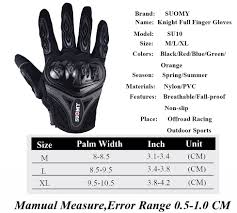 Suomy Motorcycle Gloves Guantes Luvas Moto Motorcross Gloves Full Finger Man Women Bicycle Cycling Racing Glove Black M L Xl
