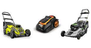 battery powered electric lawn mowers