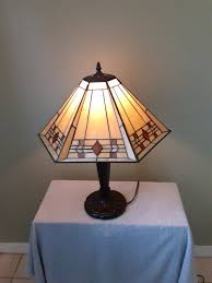 Stained Glass Lamp Geometric Style