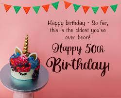 funny 50th birthday wishes messages