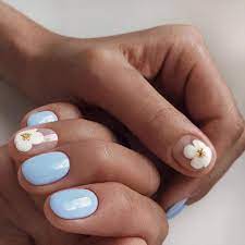 rikview cute fake nails with flower