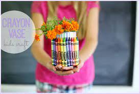 diy crayon vase teacher gift idea