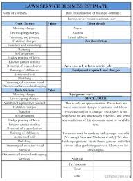 Lawn Maintenance Contract Template Free Printable Lawn Service