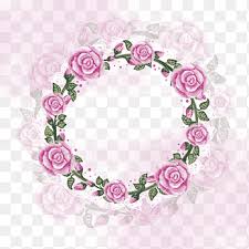 pink roses flower crown ilration