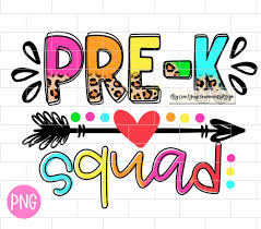 Pre-k Squad PNG Back to School Pre K Teacher First Day of - Etsy