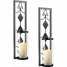 Metal Set Wall Sconces Candle Holders