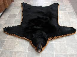 brand new real black bear skin rug