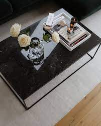 coffee table styling tips black marble